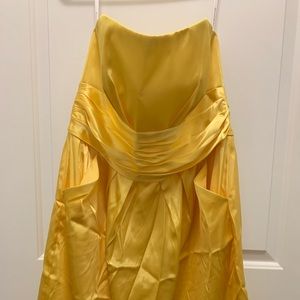 Yellow cocktail dress